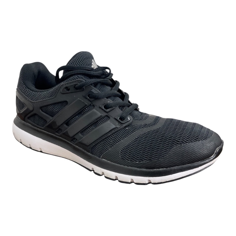 Adidas Cloudfoam Energy Women's Black white Sz 8 with Stripes comfort lace up